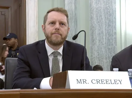 Will Creeley at a U.S. Senate hearing on October 29, 2025